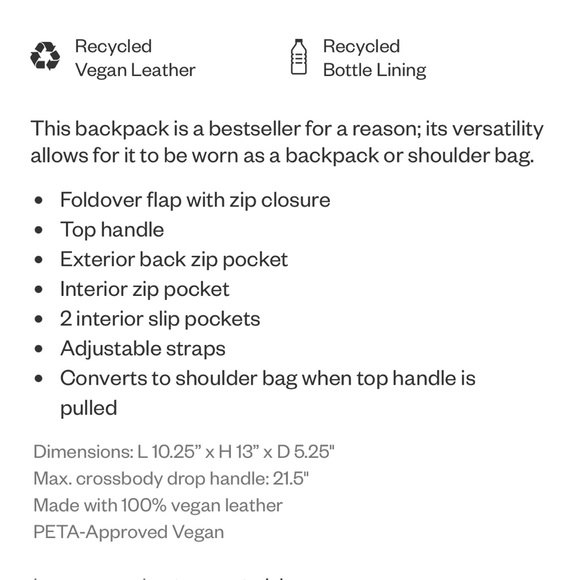 Pixie mood Kim backpack. Size Large - Picture 8 of 11